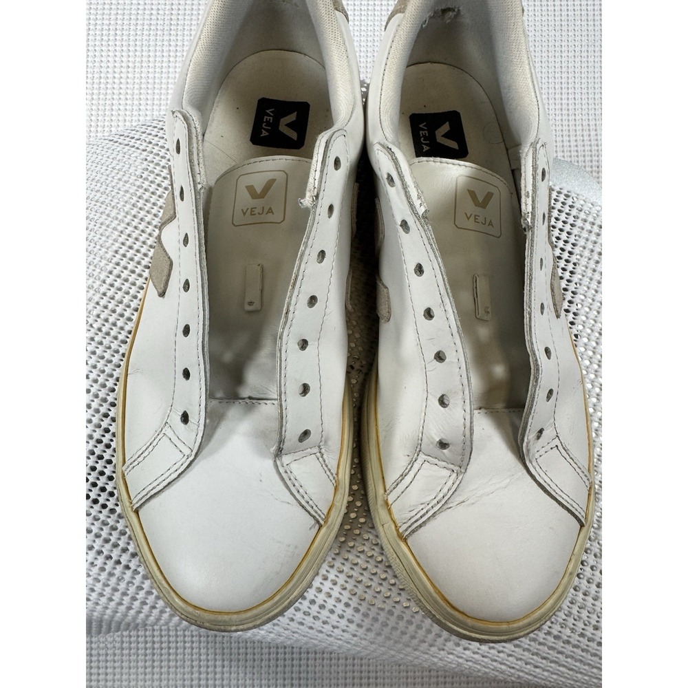 VEJA Esplar White Leather Sneakers Womens US 8 EU 39 Low Top EO0202335 - Picture 13 of 16